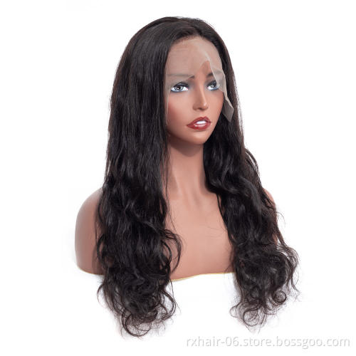 Glueless Brazilian Human Hair Lace Front Wig,Body Wave Virgin Hair Lace Wig For Black Women,Pre Pluck Lace Wig With Baby Hair